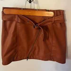 Free People leather skirt